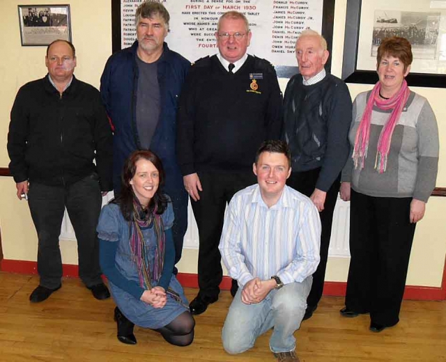 The speakers with members of the RDCA Committee: (back) Noel, Richard, Gordon, Loughie, Margaret (front) Cara, Douglas.        